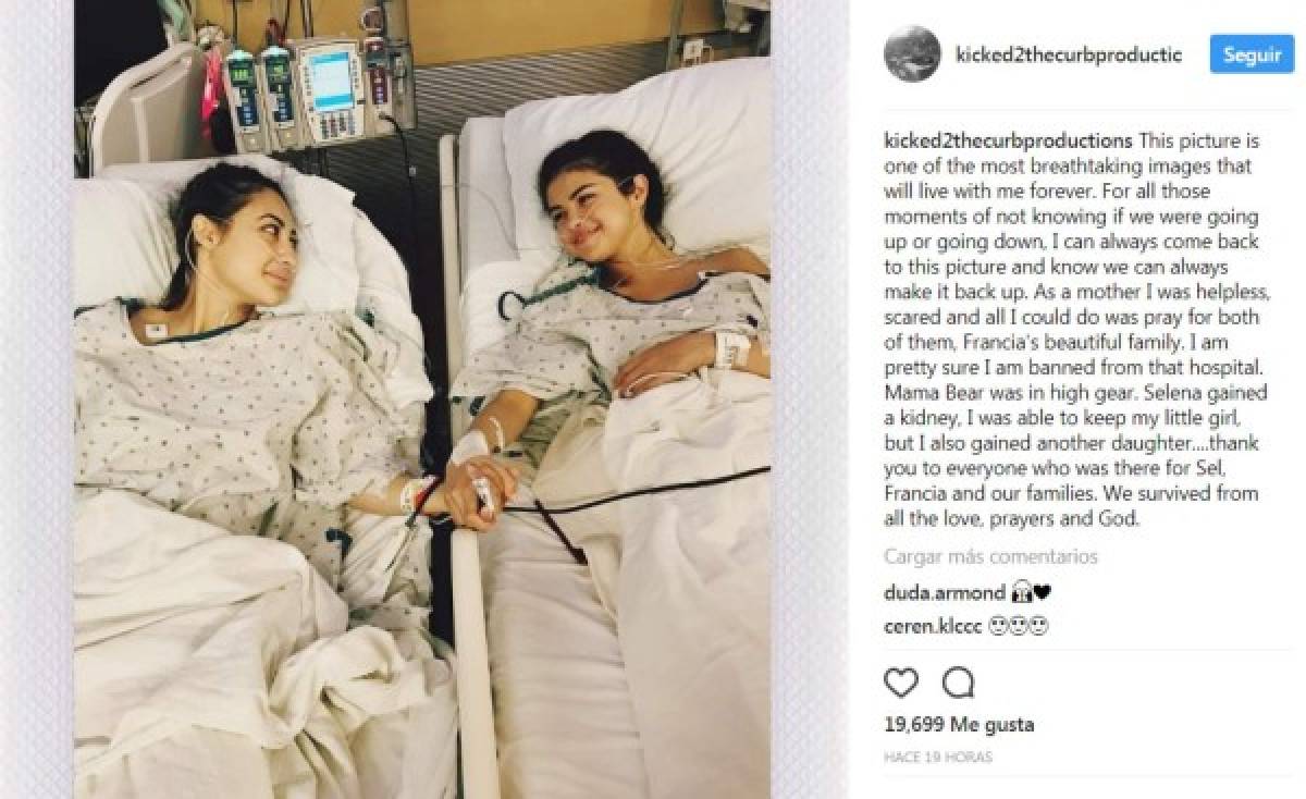 Mamá de Selena Gómez después de trasplante de riñón: 'Estaba asustada, pero gané otra hija'