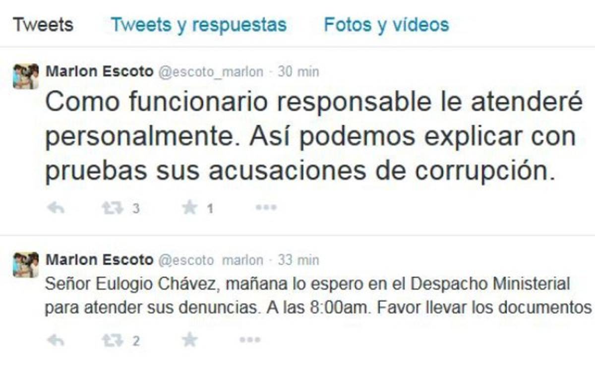 'Señor Eulogio, mañana lo espero a las 8:00': responde Marlon Escoto