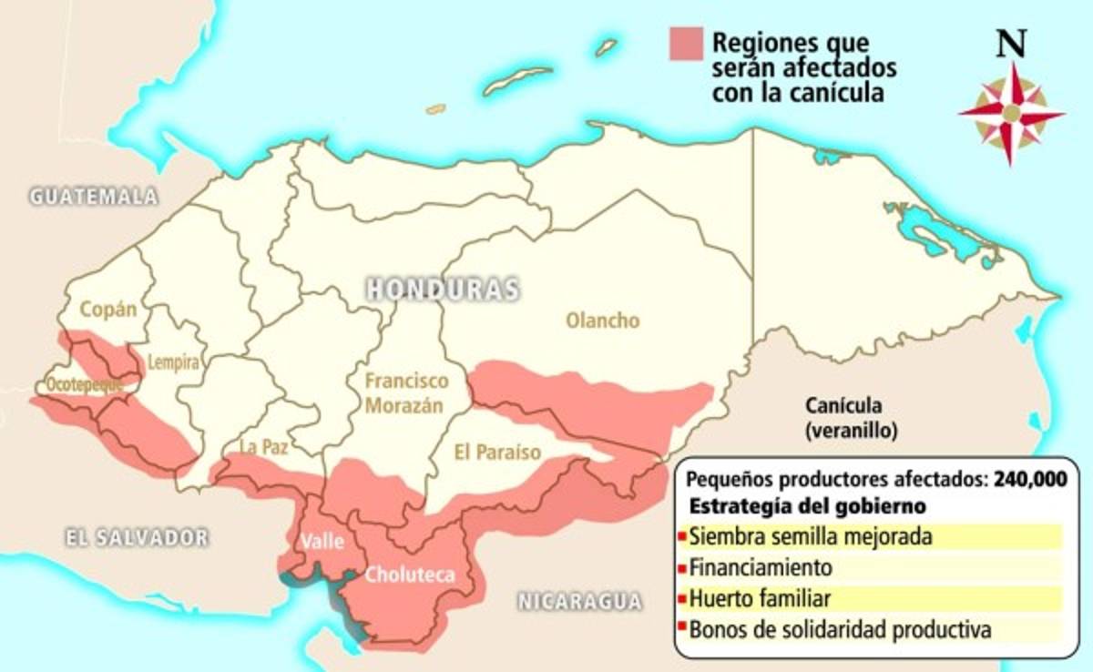 Canícula afectaría al Corredor Seco