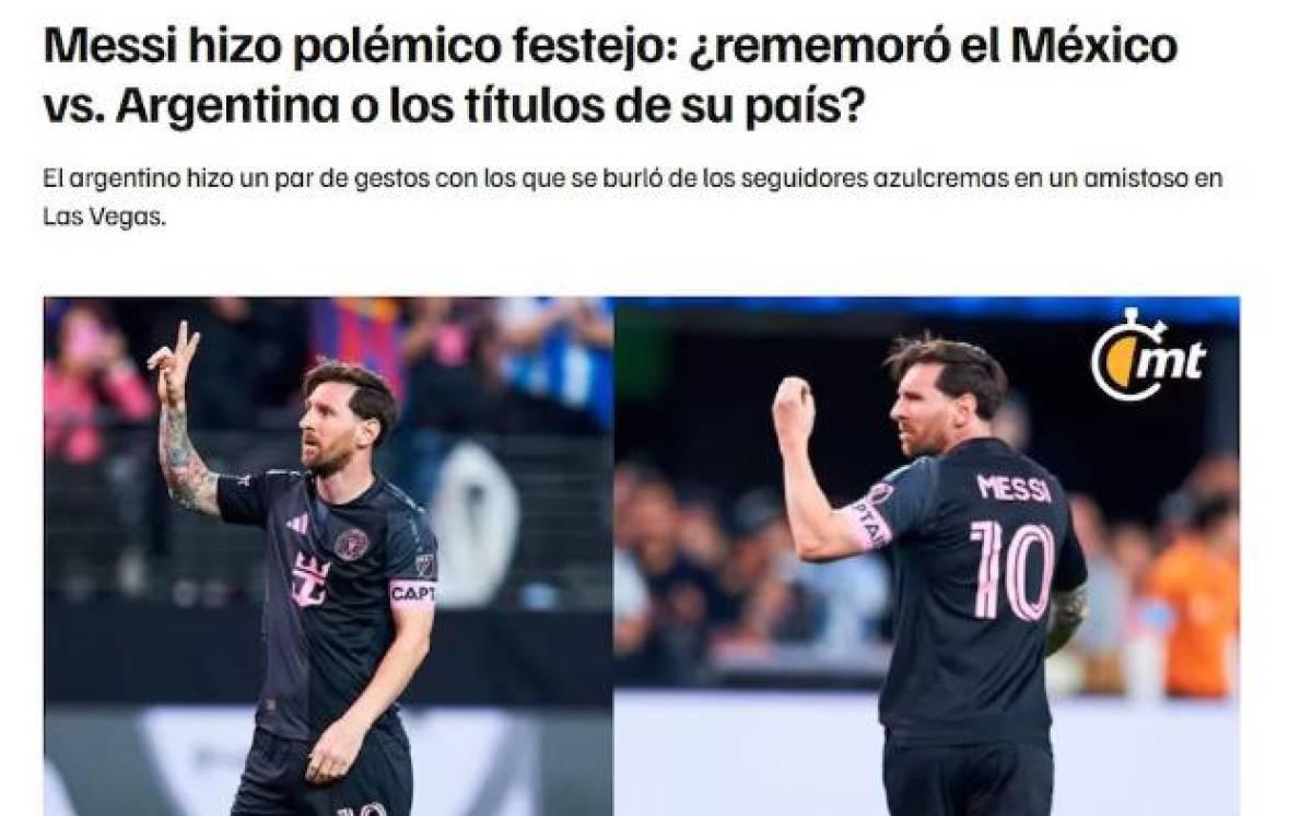 Prensa mexicana reacciona ardida por gesto de Lionel Messi contra aficionados del América