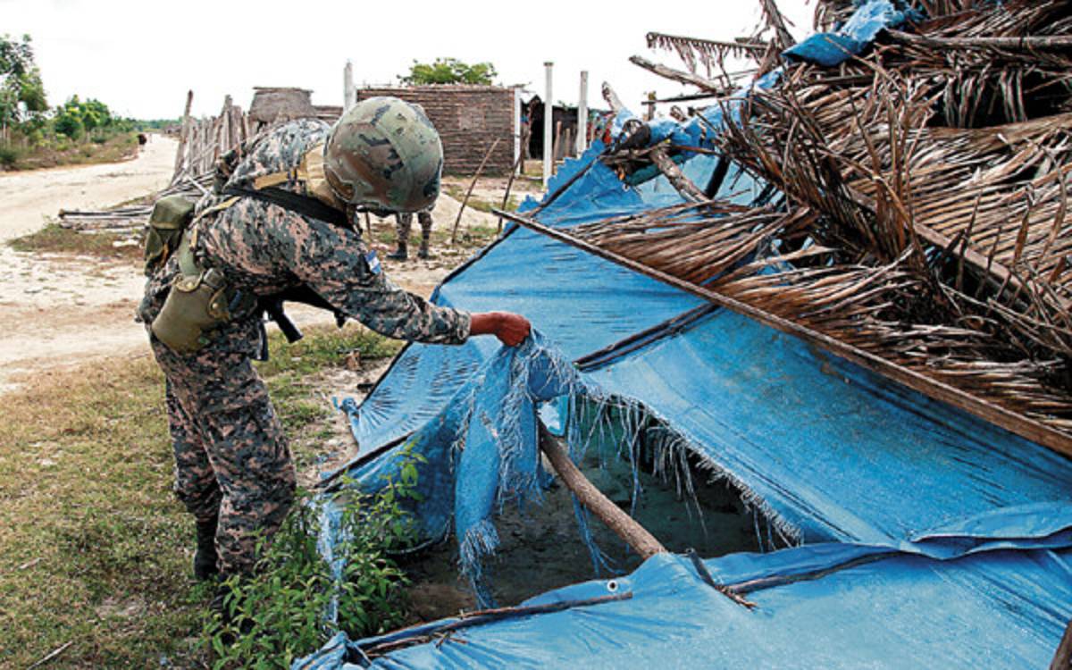 FF AA controla finca del Aguán al irse invasores