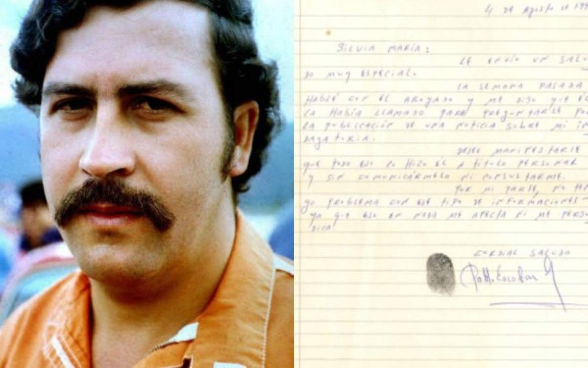 Las impactantes cartas de Pablo Escobar