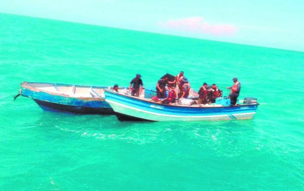 Los sujetos fueron detenidos la tarde del sábado en La Mosquitia.