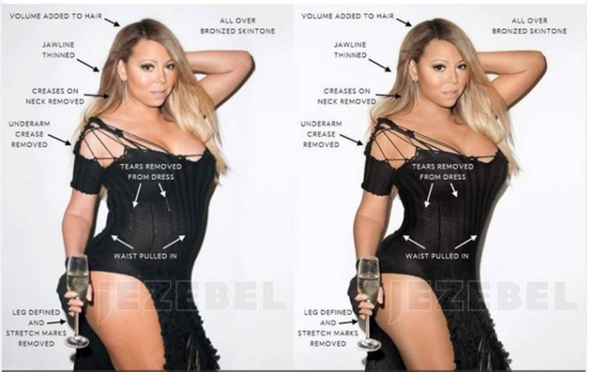 Publican a Mariah Carey sin photoshop