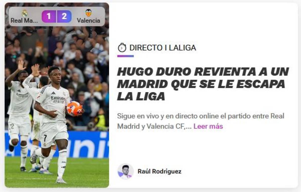 Así reaccionaron medios y periodistas tras caída de Real Madrid en el Bernabéu Así reaccionaron medios y periodistas tras caída de Real Madrid en el Bernabéu