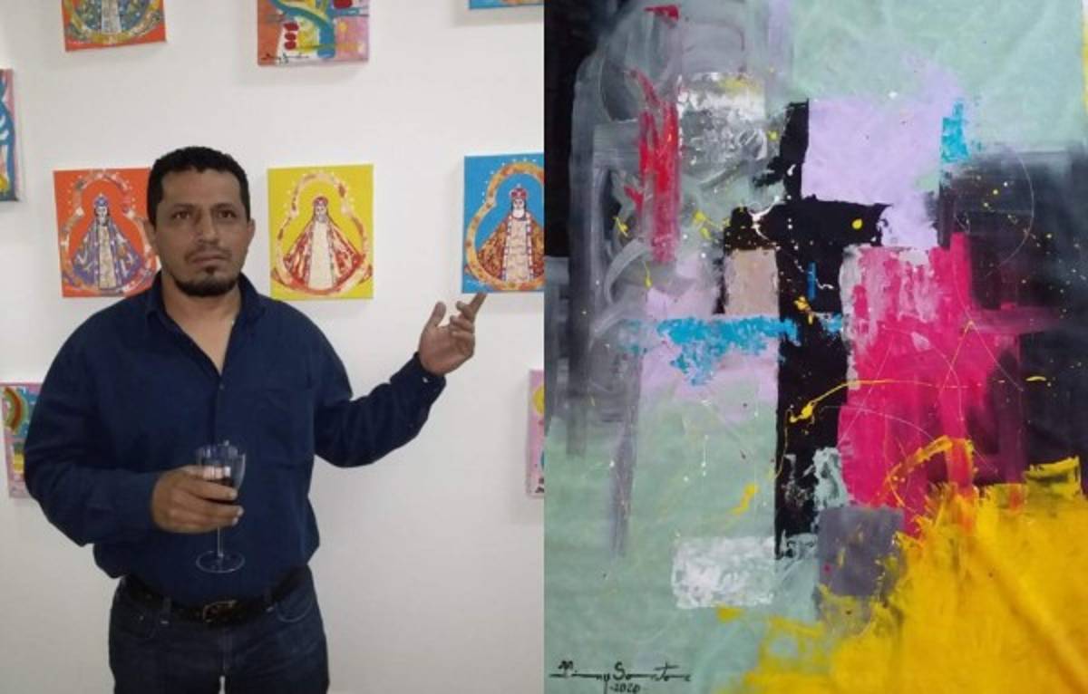 Eclosión de arte abstracto en el pincel de Yimy Santos rumbo a Argentina