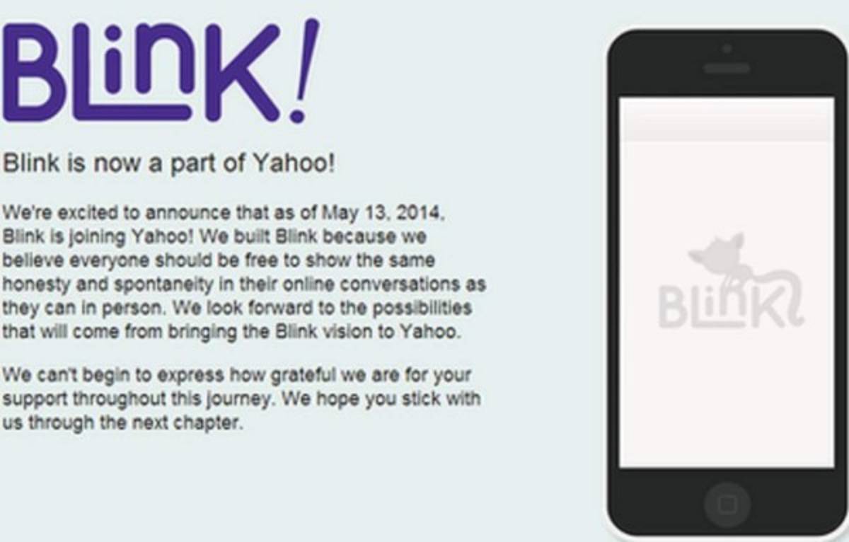 Yahoo! compra la mensajería efímera Blink