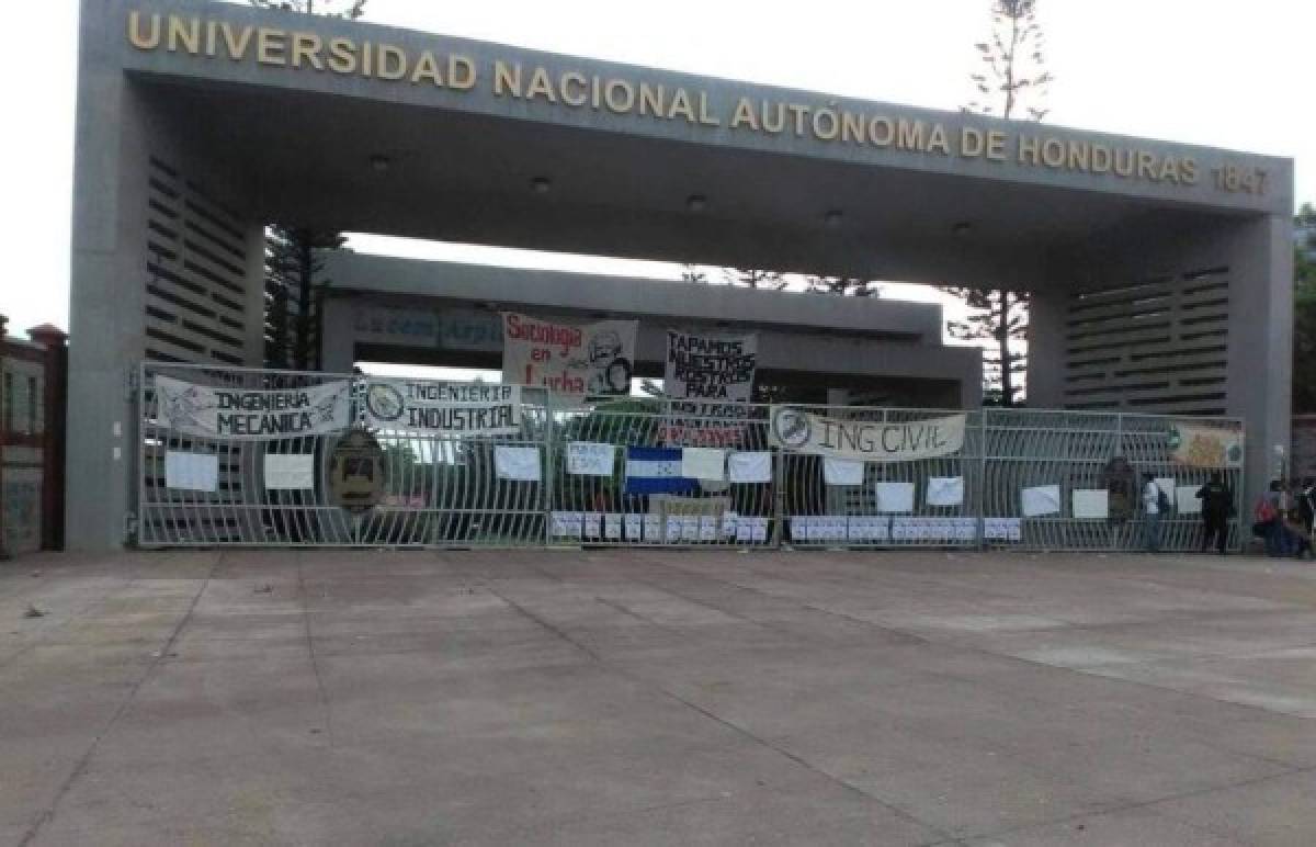 Suspenden clases en la UNAH por protesta de estudiantes