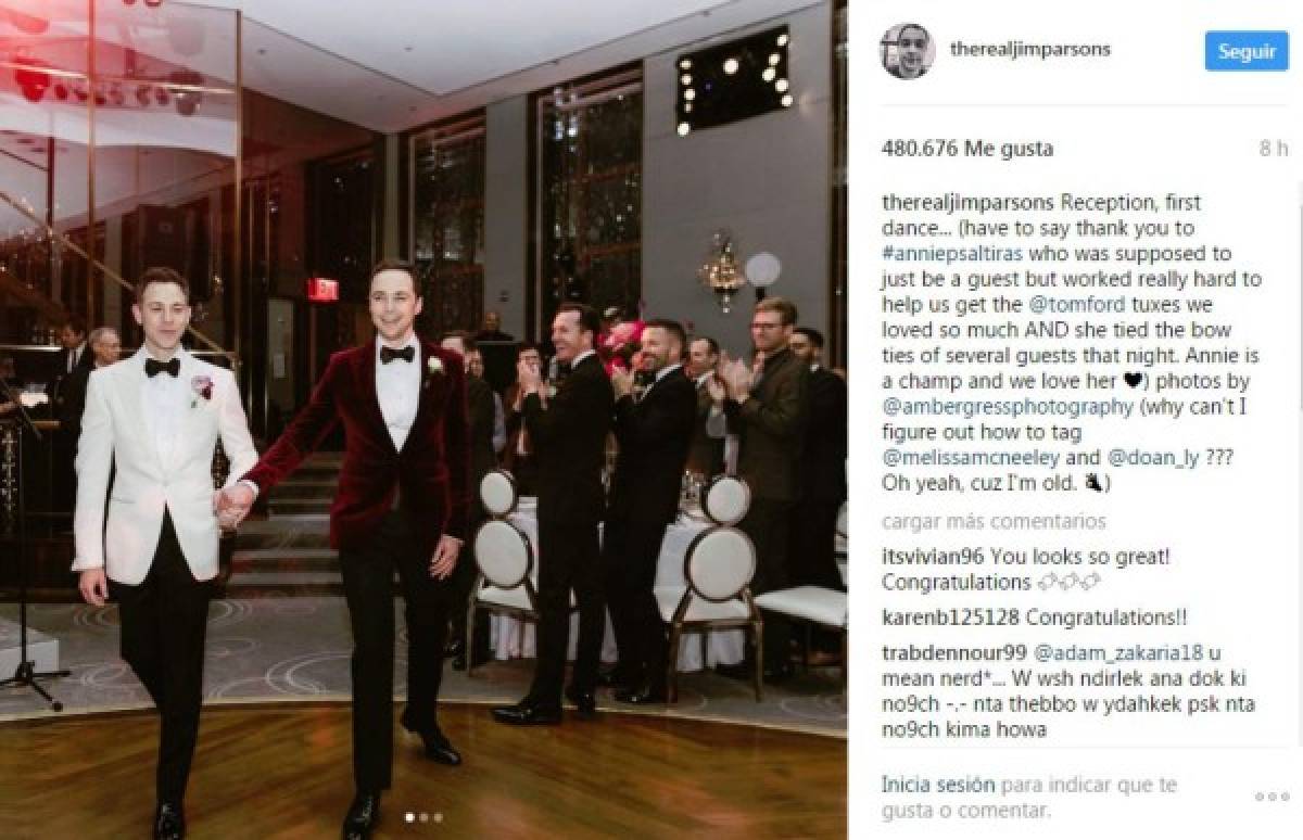 a pareja ha compartido en su redes sociales fotografías de la boda y ceremonia en Nueva York.