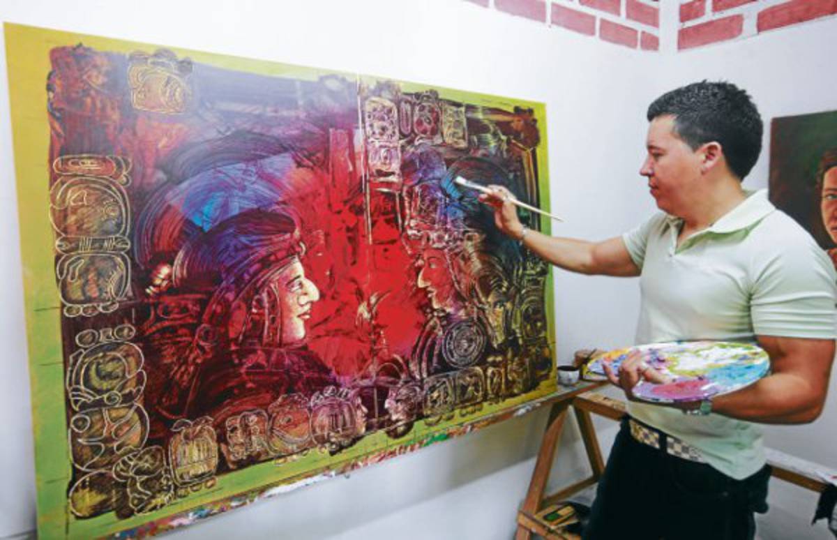 Los mayas inspiran obras de pintores hondureños
