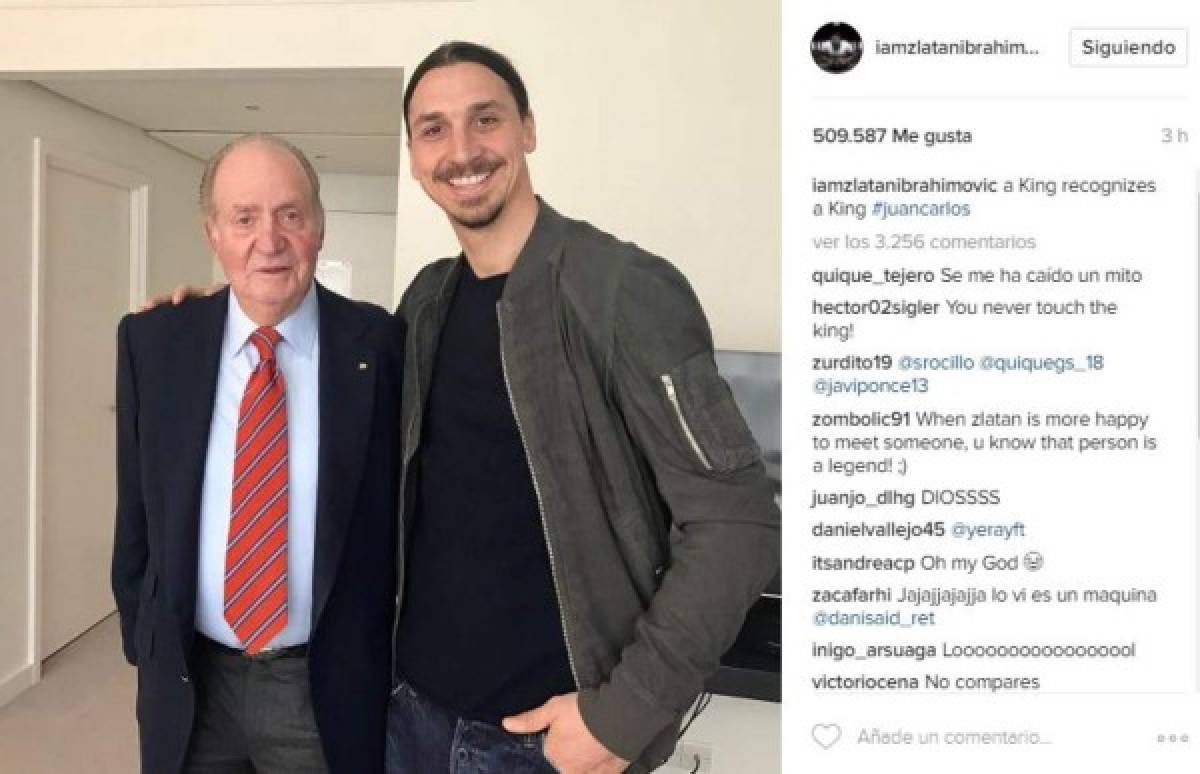 Zlatan Ibrahimovic en Instagram: 'Un rey reconoce a un rey'