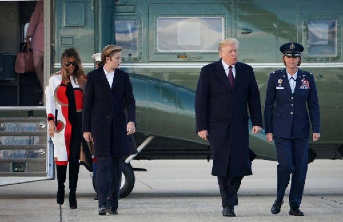 El estirón de Barron, el hijo menor de Donald Trump, tras varios meses de ausencia ante los medios