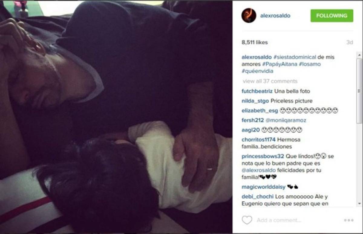 Alessandra Rosaldo publica tierna foto de Eugenio y Aitana