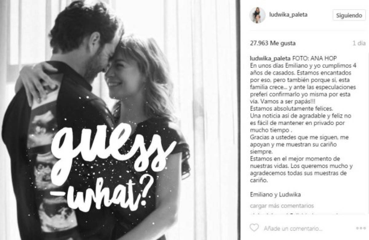Ludwika Paleta confirma a través de Instagram que está embarazada
