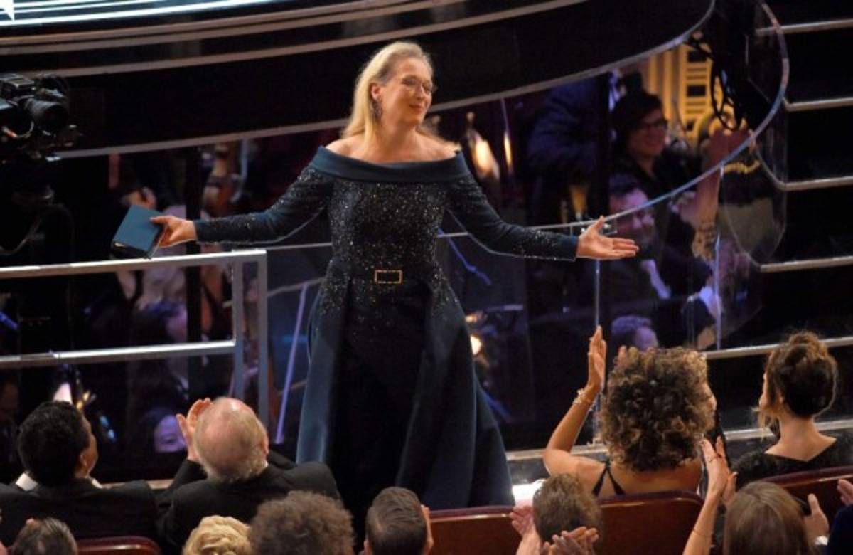 La elegante Meryl Streep un ícono de la moda en los Oscar 2017