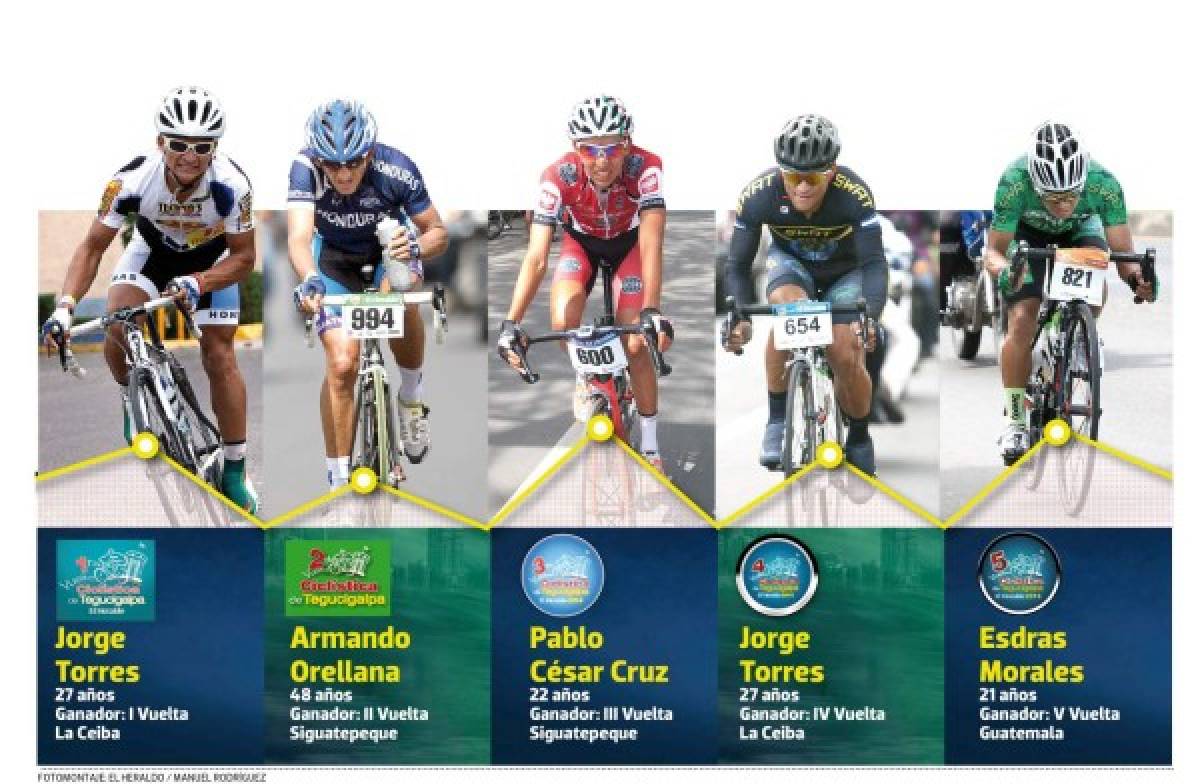 Los cinco ciclistas que tocaron la gloria en las ediciones de la Vuelta Ciclística