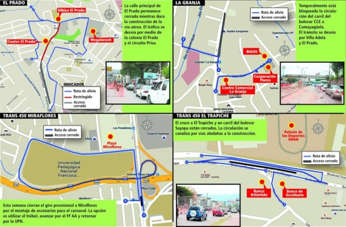 Advierten de intenso tráfico durante 12 meses en la capital