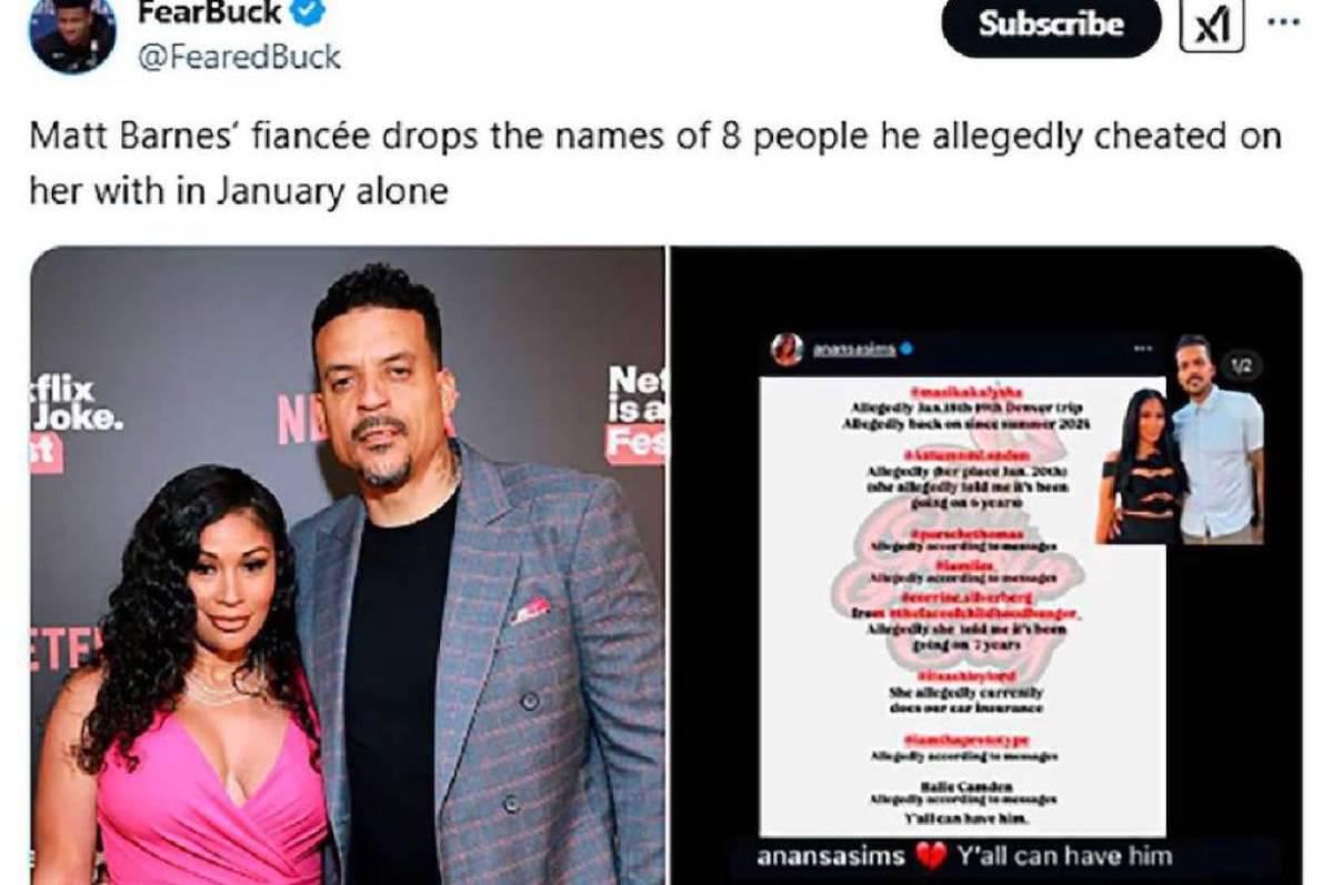 Campeón del mundo le fue infiel a su esposa con ocho mujeres y ella se desquita exponiéndolas