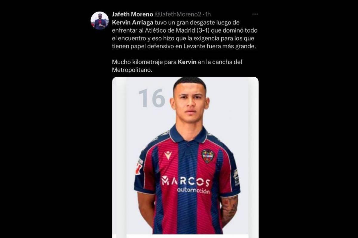 'Un jugadorazo de cojones': Lo que dicen en España sobre el catracho Kervin Arriaga