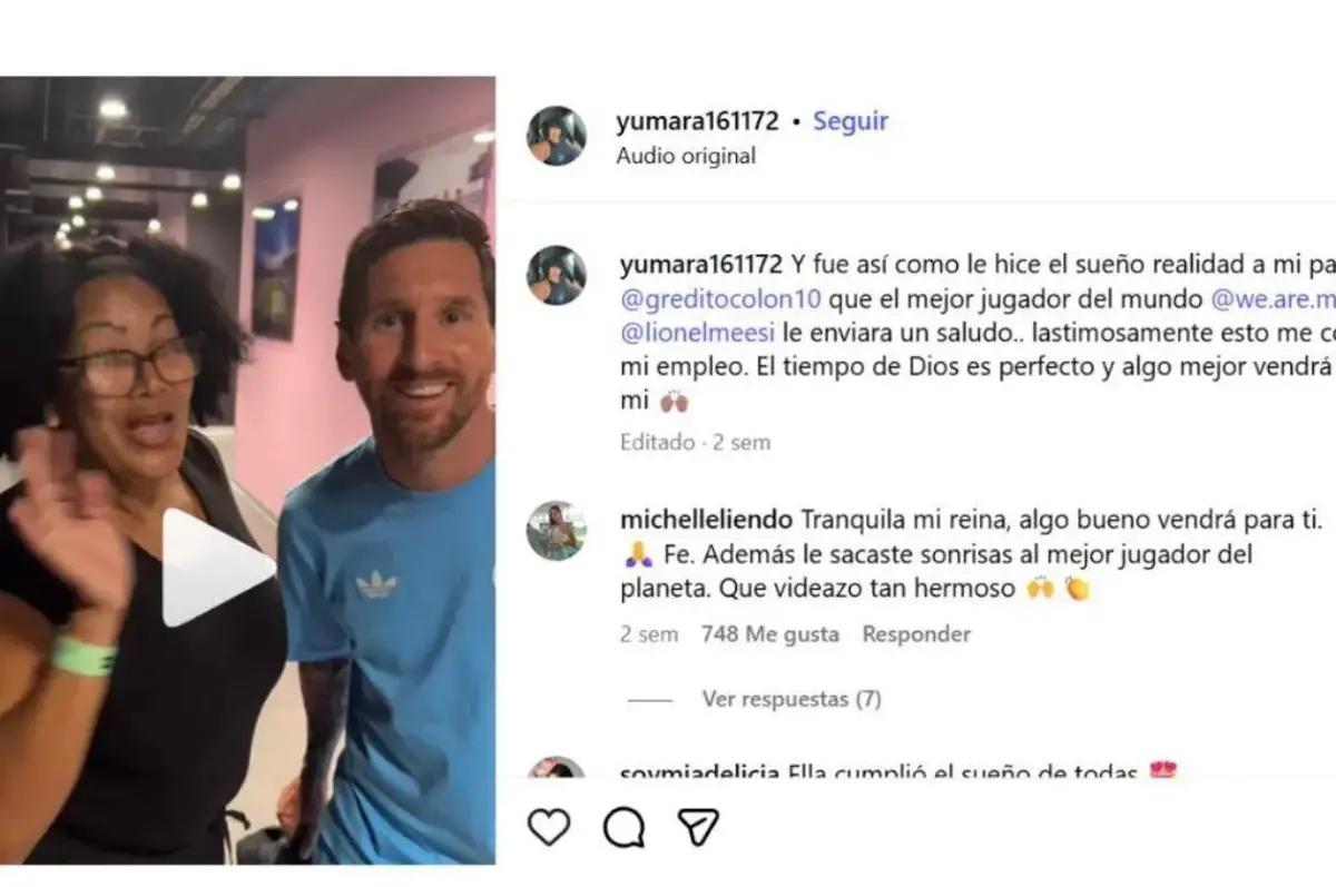 Mujer latina pierde su trabajo luego de sacarse una video con Lionel Messi