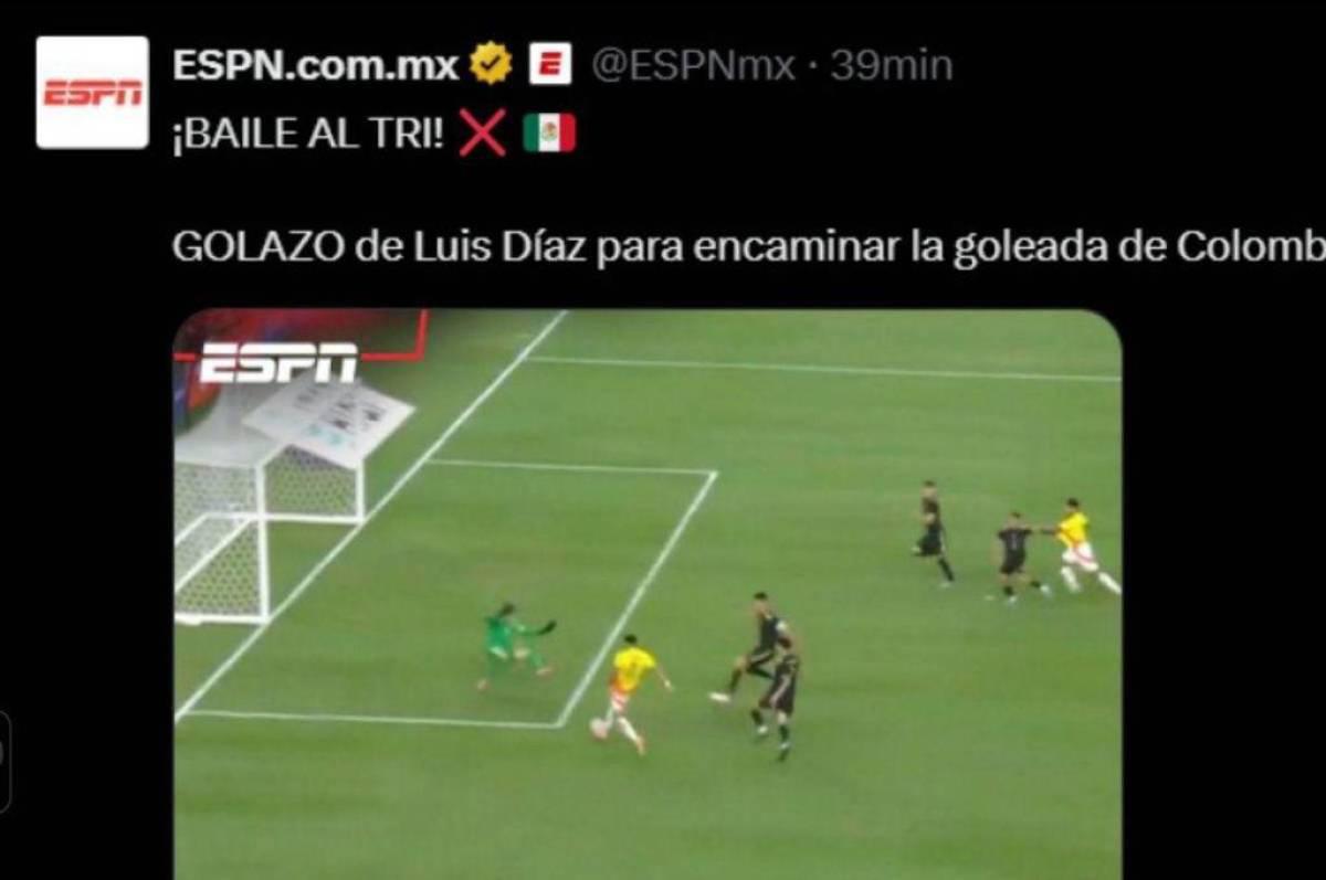 Las críticas de los medios a selección de México tras ser goleado por Colombia