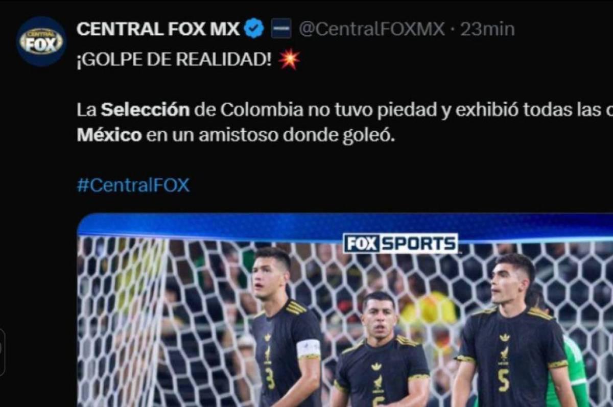 Las críticas de los medios a selección de México tras ser goleado por Colombia