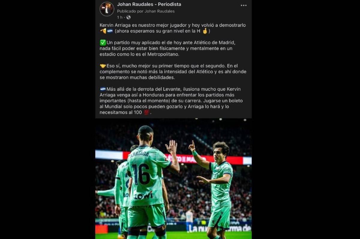 'Un jugadorazo de cojones': Lo que dicen en España sobre el catracho Kervin Arriaga