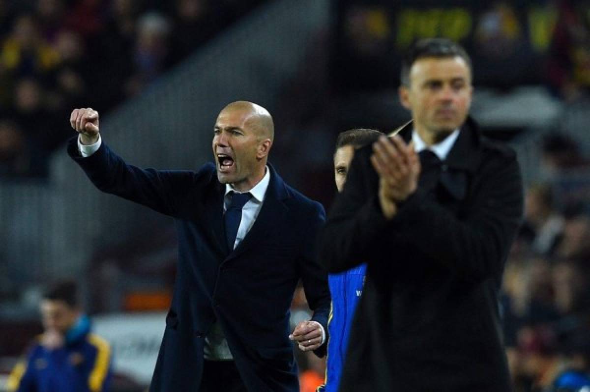 VIDEO: Zidane vivió de manera efusiva el clásico entre Real Madrid y Barcelona