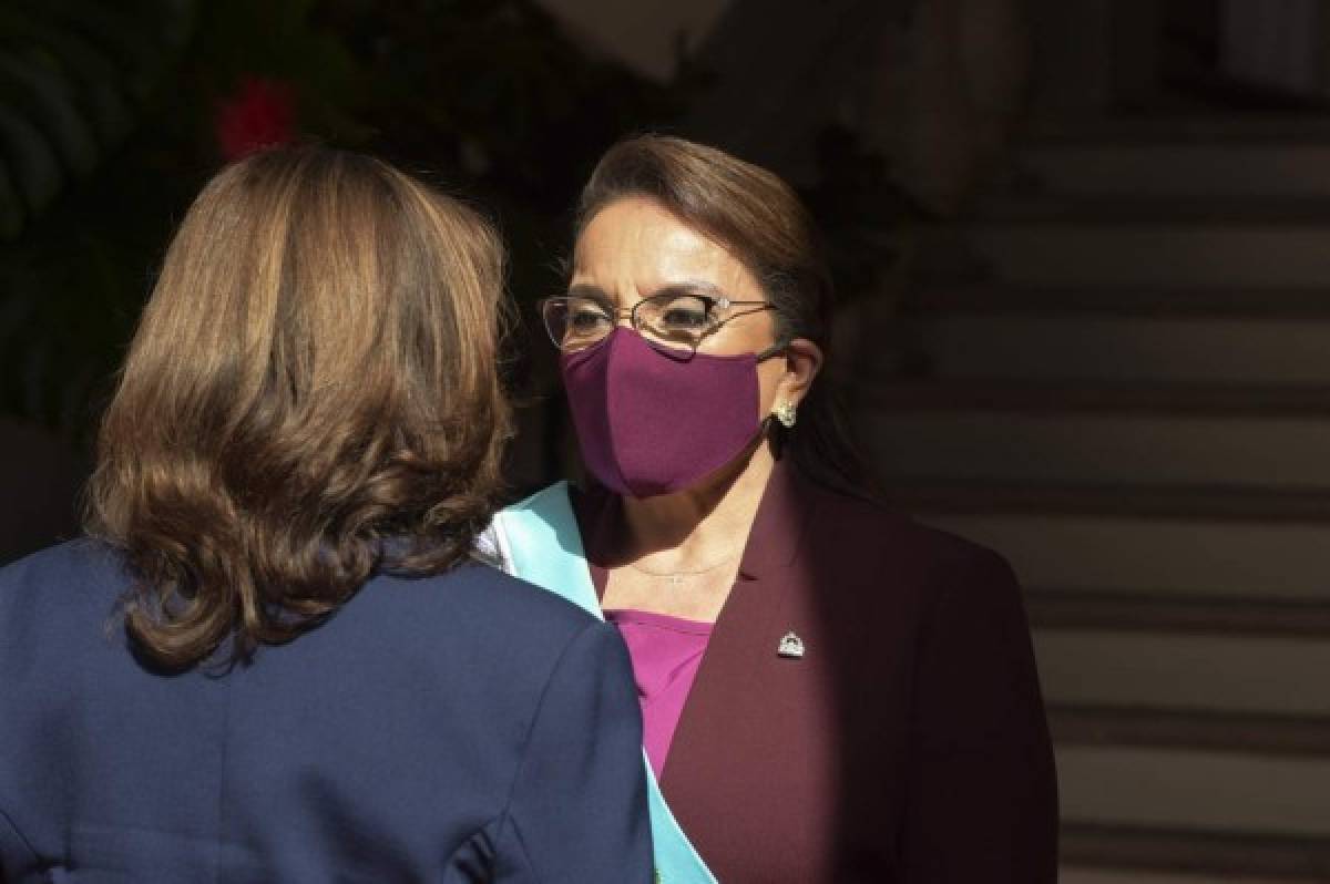 Lo que no se vio de la reunión entre Xiomara Castro y Kamala Harris (FOTOS)