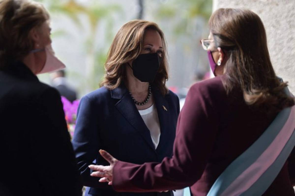 Lo que no se vio de la reunión entre Xiomara Castro y Kamala Harris (FOTOS)
