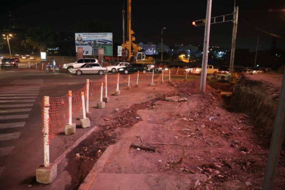 Infraestructura vial toma forma en horas nocturnas