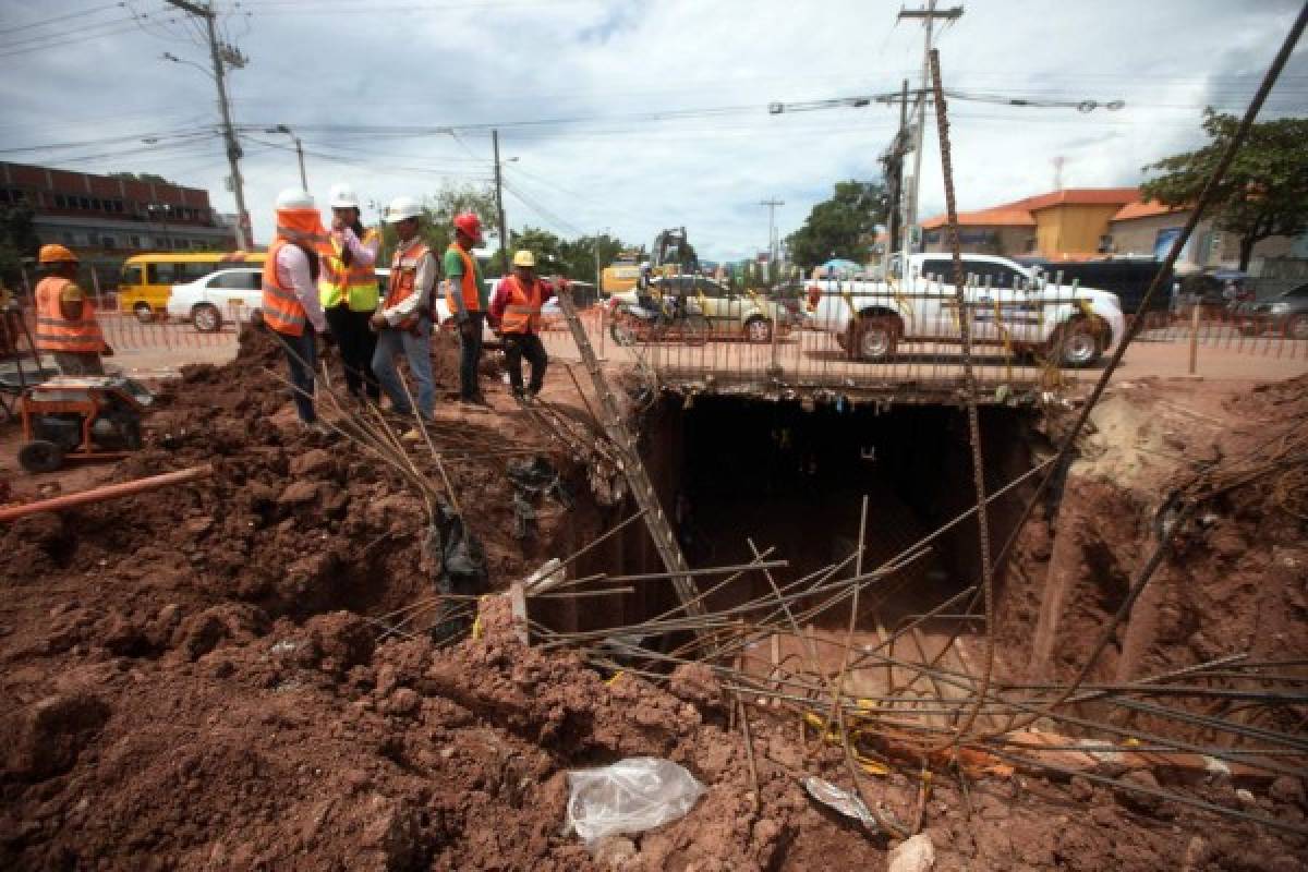 Habilitan el paso por rotonda sobre el túnel del bulevar Centroamérica de Tegucigalpa