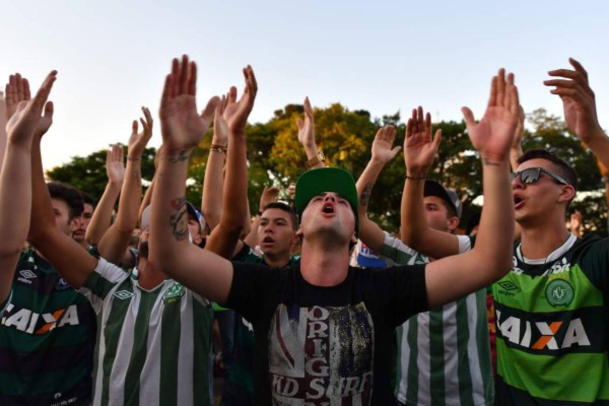 Una voz de aliento: velas y flores para el Chapecoense en Colombia