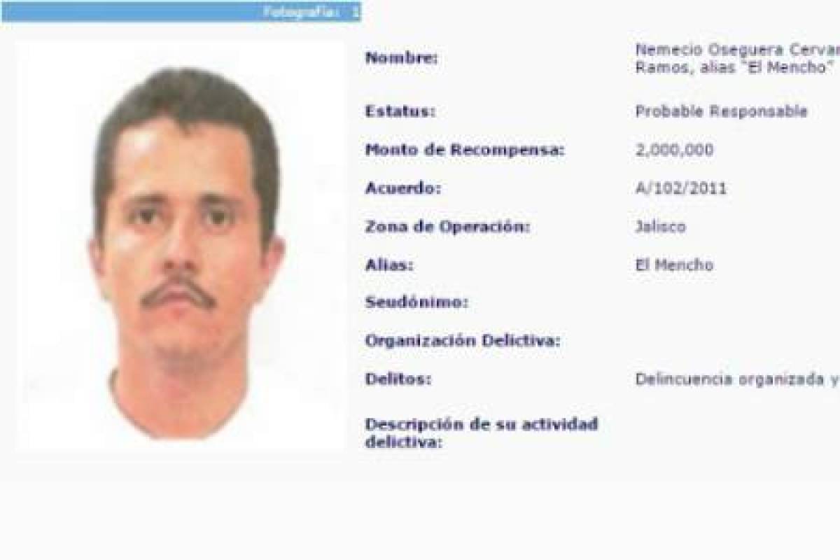 Nemesio Oseguera alias 'El Mencho' lider de Jalisco Nueva Generación.