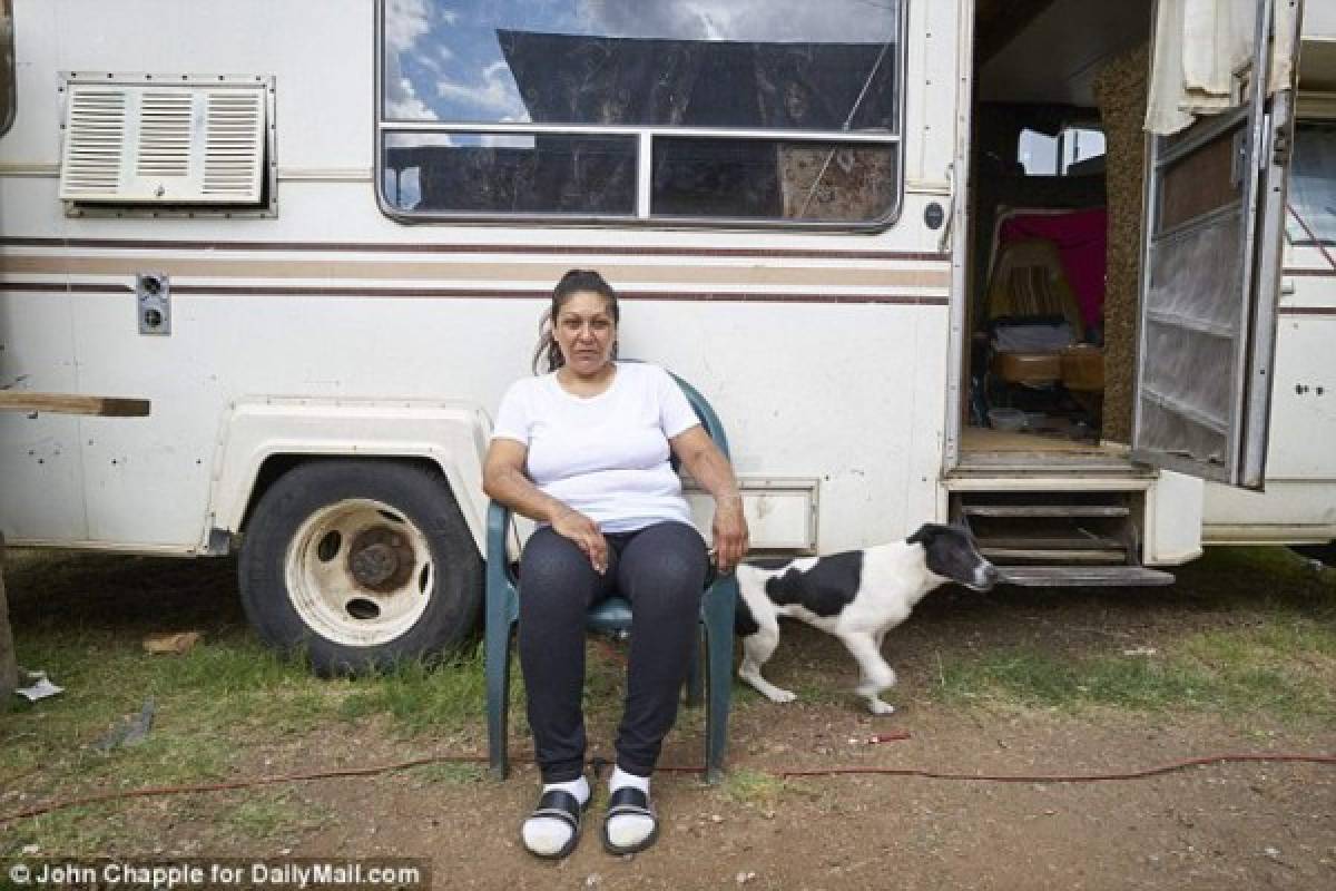 Mónica trata de no salir de su remolque (casa) por las amenzas a muerte que ha recibido. Foto: DailyMail