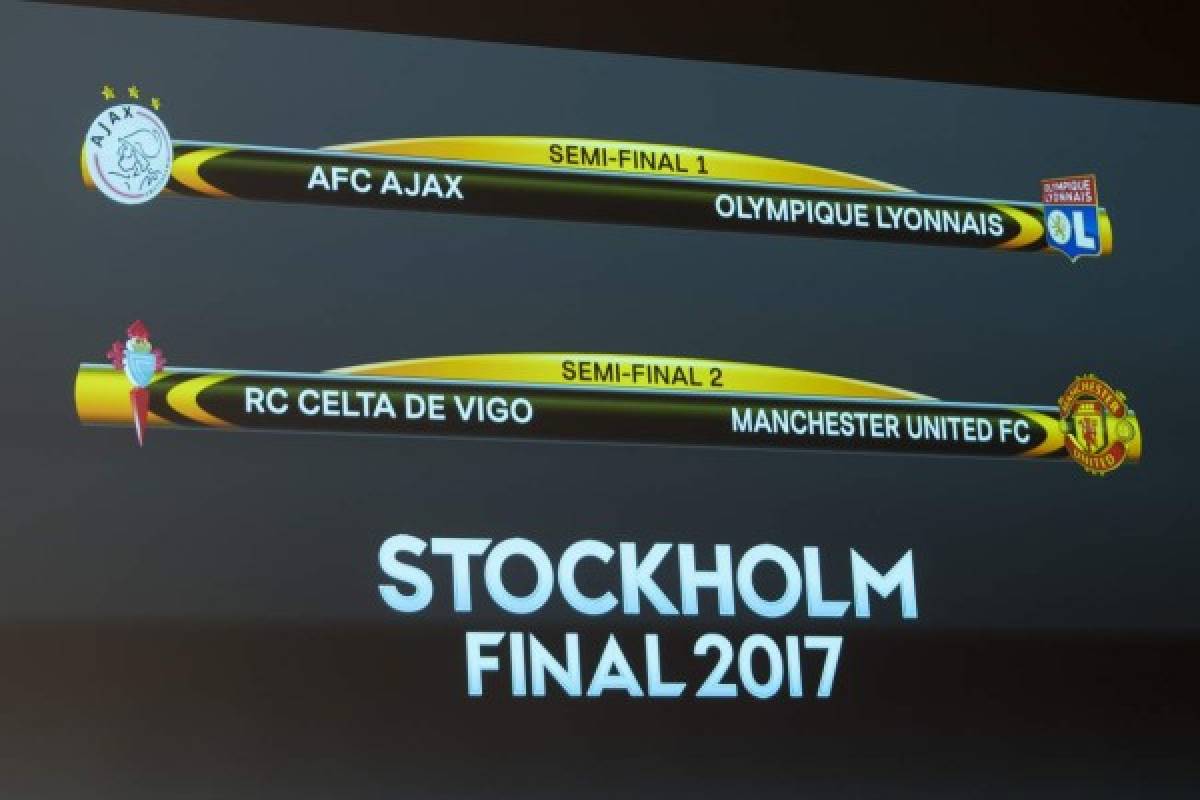 Celta-Mánchester United y Ajax-Lyon, en semifinales de la Europa League