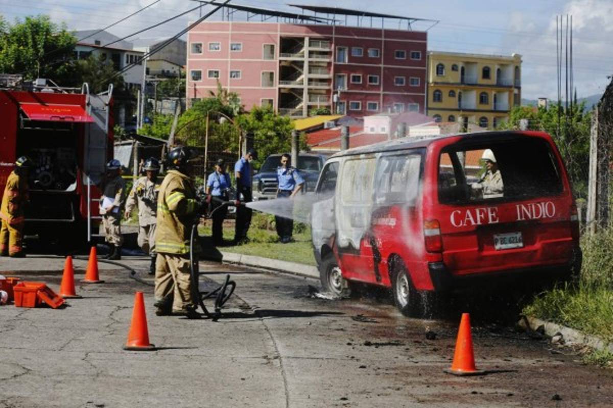 AUDIO: Así se comunicaron criminales tras quemar camión en Tegucigalpa