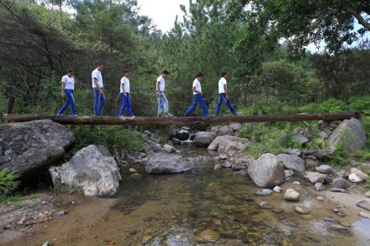 Chez les enfants depuis qu'ils ont dû surmonter toutes sortes d'obstacles pour se rendre à leurs écoles. Aujourd'hui, ils ont un objectif et ne sont pas disposés à quitter l'école. Photo: Marvin Salgado / El Heraldo.