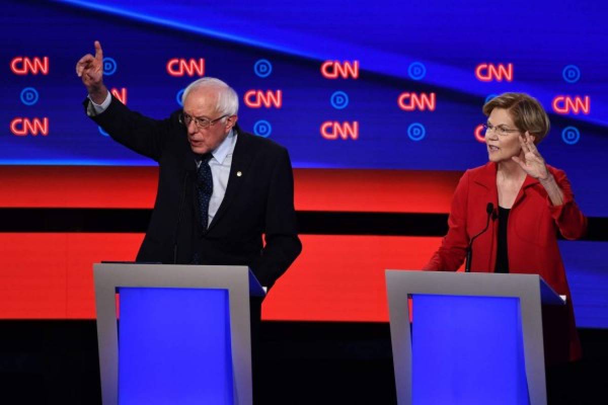 Candidatos moderados critican a Sanders y Warren en debate demócrata en EEUU