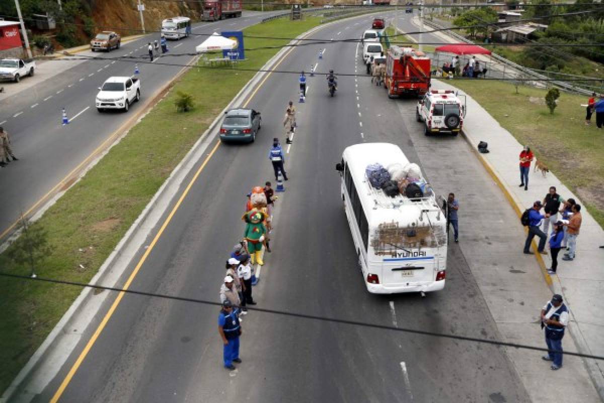 Fuertes controles en las salidas del Distrito Central