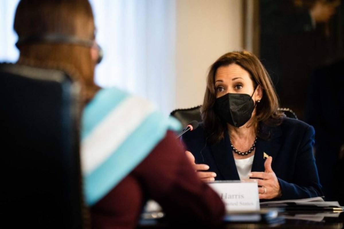 Lo que no se vio de la reunión entre Xiomara Castro y Kamala Harris (FOTOS)