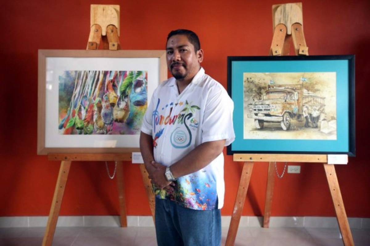 Román Murillo presentó un open studio en Gracias