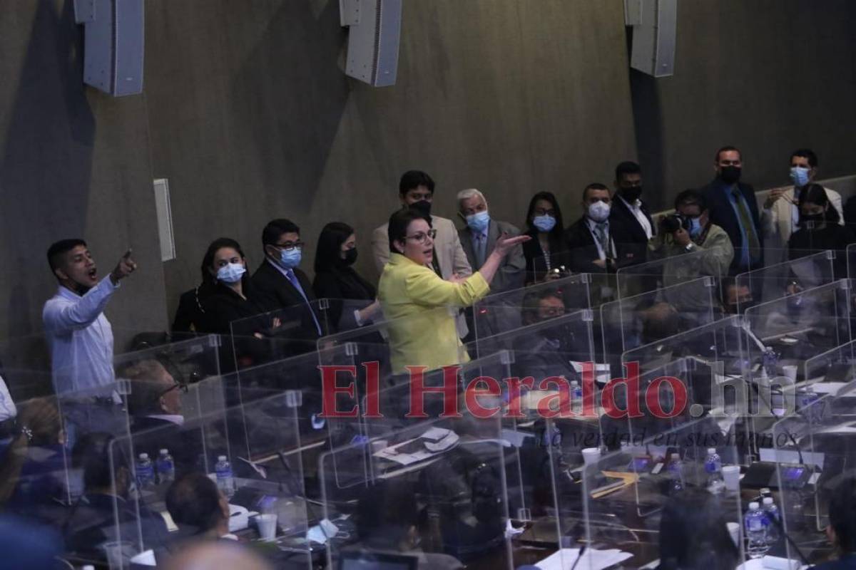 En zafarrancho entre Beatriz Valle y diputados de Libre termina sesión del Congreso Nacional