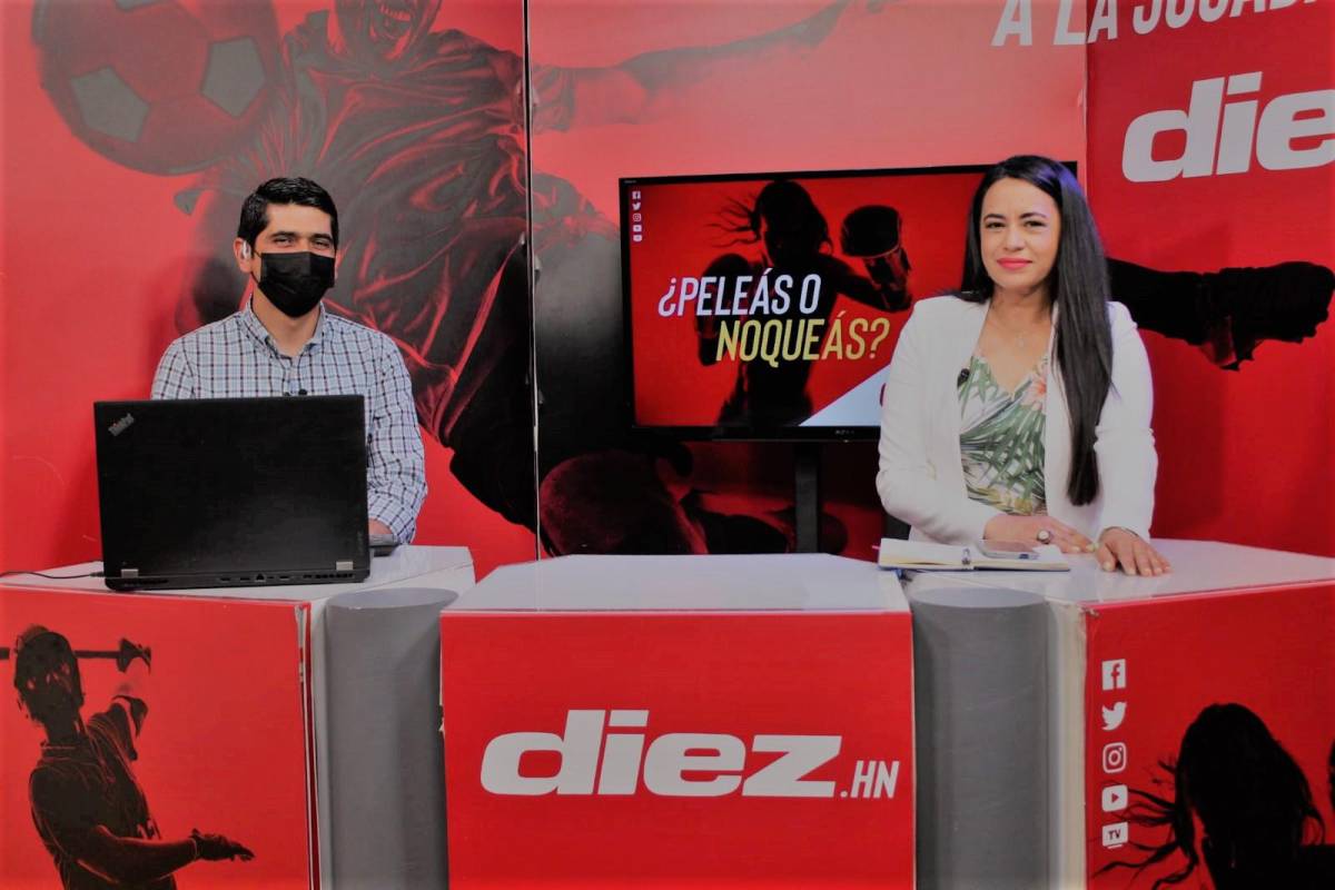Carlos Castellanos junto a la periodista Kenia Torres en Diez tv.