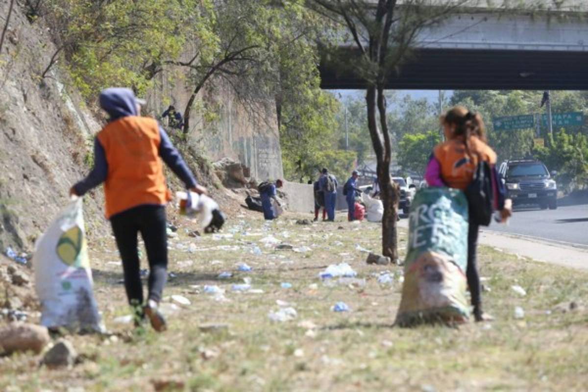 Microempresas de limpieza de la alcaldía realizan labores en lso alrededores.
