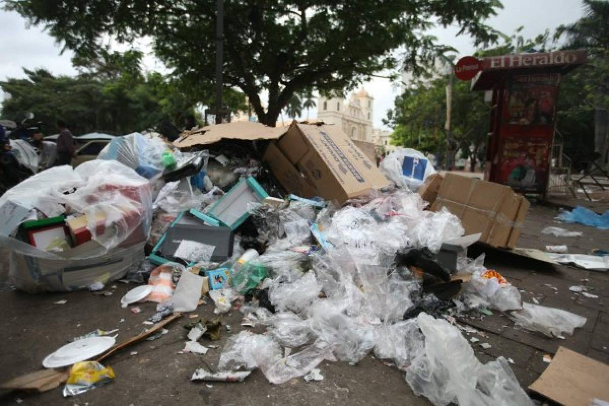Unas 200 toneladas de basura dejó la Navidad en la capital de Honduras