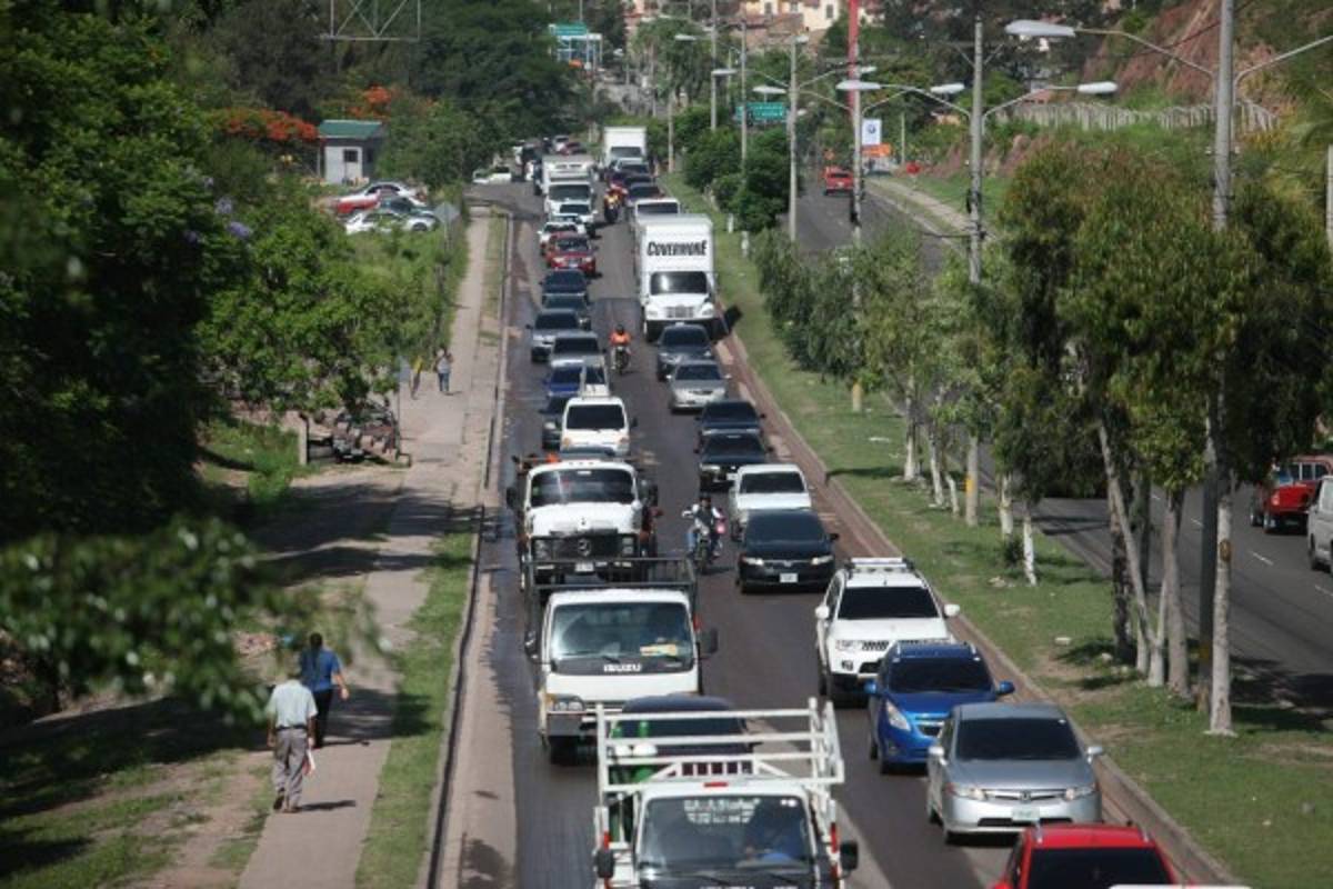 Congestionamento sube en un 15% en calles con obras que se realizan en la capital de Honduras
