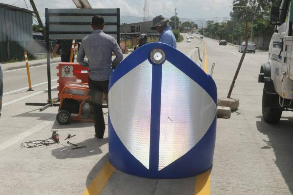 Alcaldía instala dispositivos parachoques en la capital de Honduras