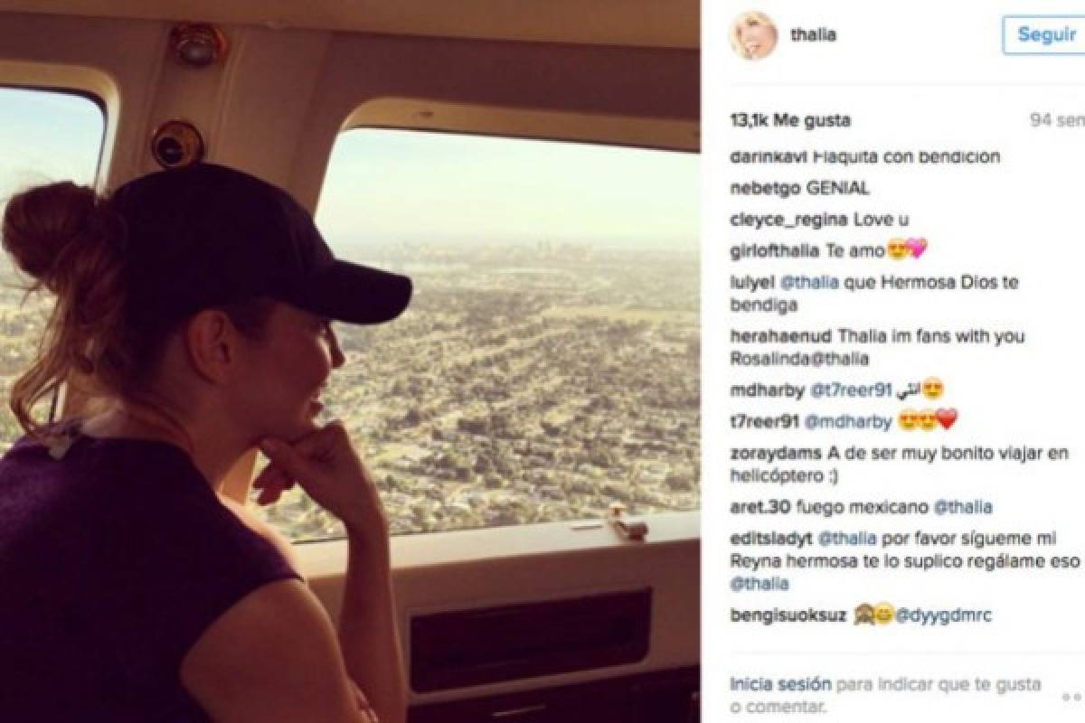 Critican a Thalía por subirse a helicóptero de Donald Trump