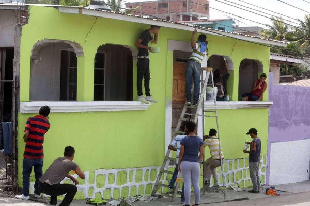 Pintado de 700 casas mejora ornato en cuatro barrios y colonias